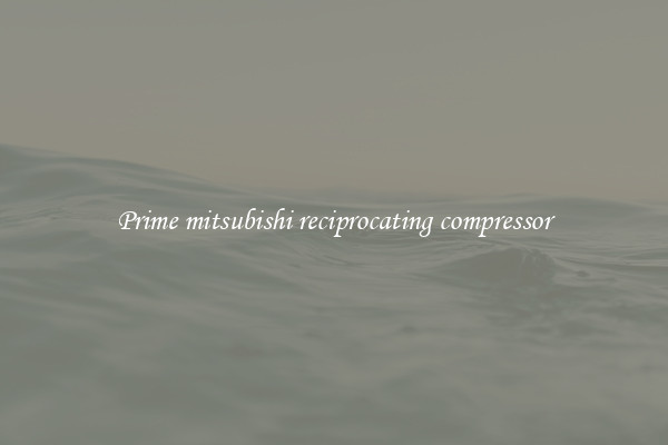 Prime mitsubishi reciprocating compressor