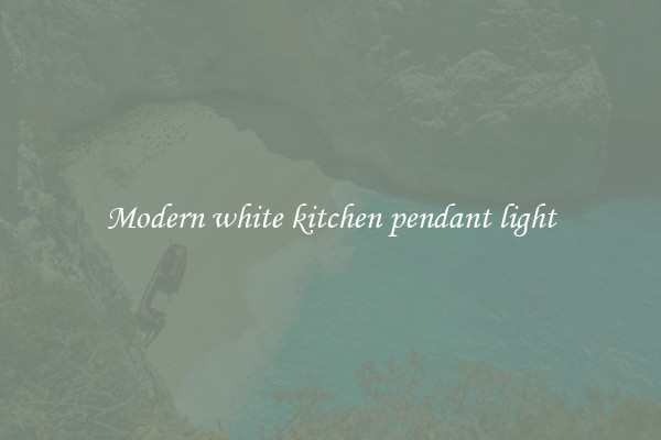 Modern white kitchen pendant light