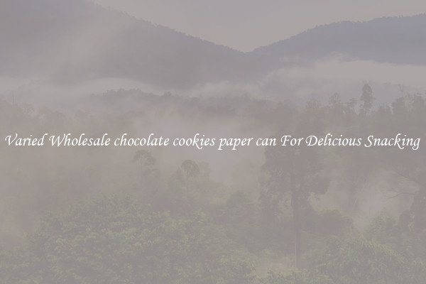 Varied Wholesale chocolate cookies paper can For Delicious Snacking 