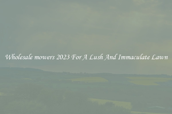 Wholesale mowers 2023 For A Lush And Immaculate Lawn