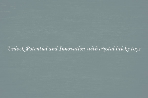 Unlock Potential and Innovation with crystal bricks toys 