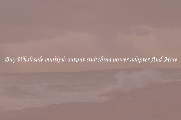 Buy Wholesale multiple output switching power adapter And More