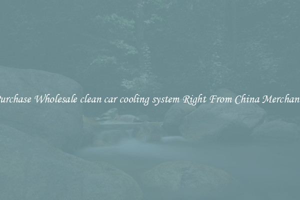 Purchase Wholesale clean car cooling system Right From China Merchants