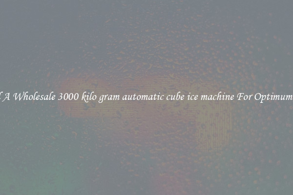 Find A Wholesale 3000 kilo gram automatic cube ice machine For Optimum Cool