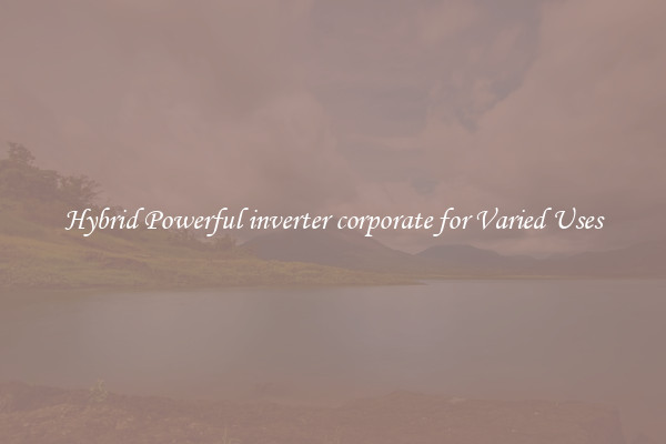 Hybrid Powerful inverter corporate for Varied Uses