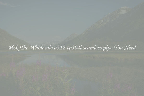 Pick The Wholesale a312 tp304l seamless pipe You Need