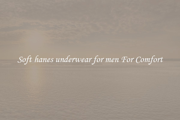 Soft hanes underwear for men For Comfort