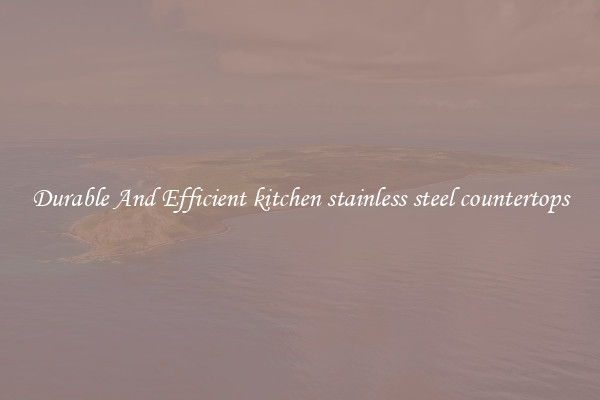 Durable And Efficient kitchen stainless steel countertops