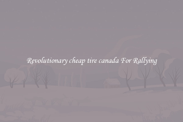 Revolutionary cheap tire canada For Rallying