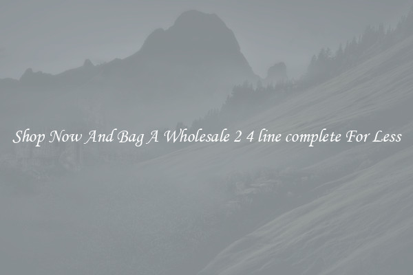Shop Now And Bag A Wholesale 2 4 line complete For Less
