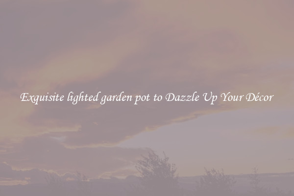Exquisite lighted garden pot to Dazzle Up Your Décor 